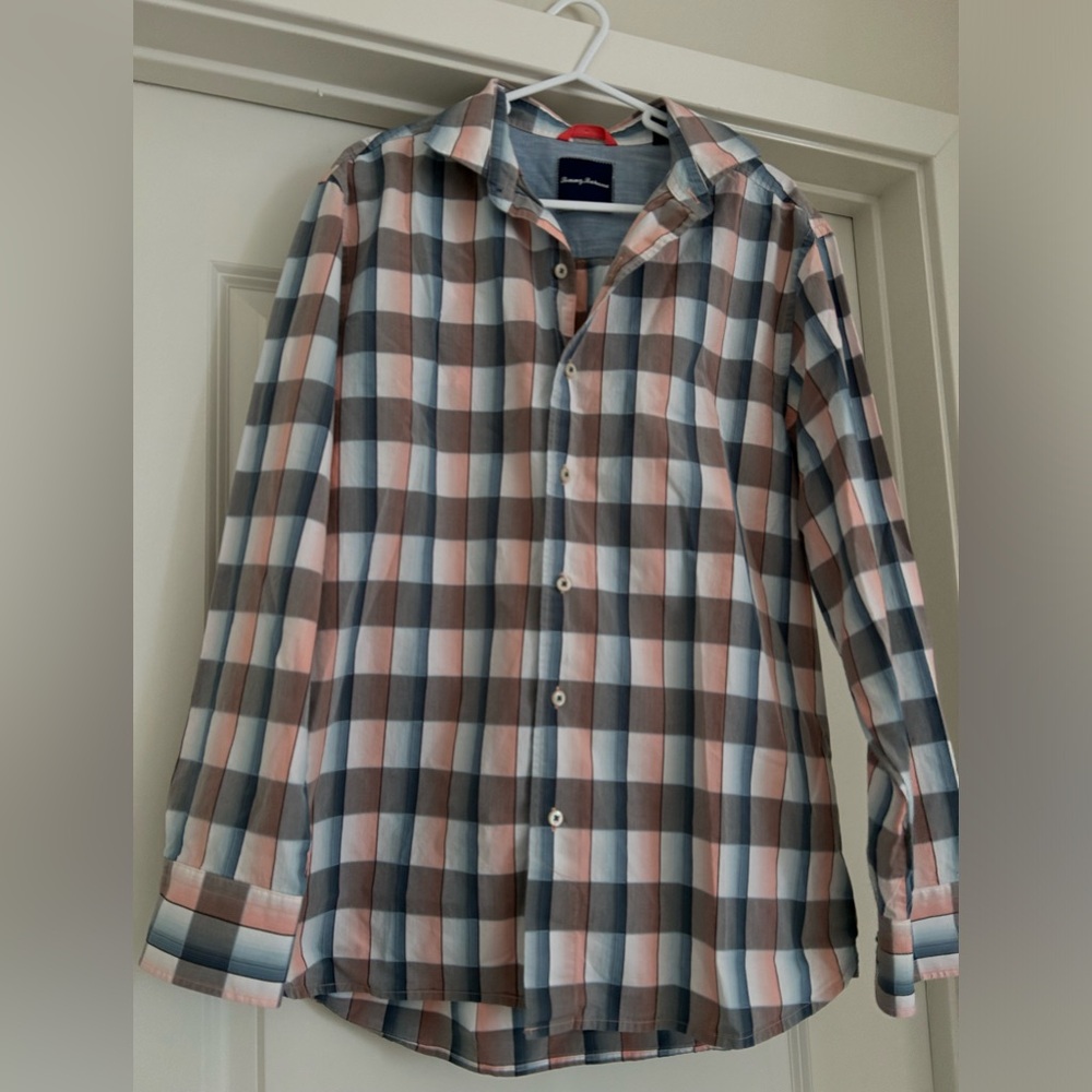 Tommy Bahama plaid long sleeve shirt - medium